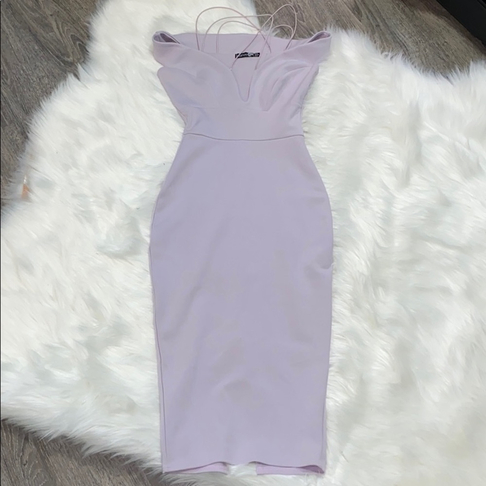 Boohoo Lavender Midi Dress